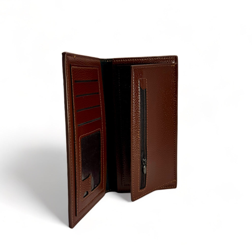 BINFA premium leather men wallet brown